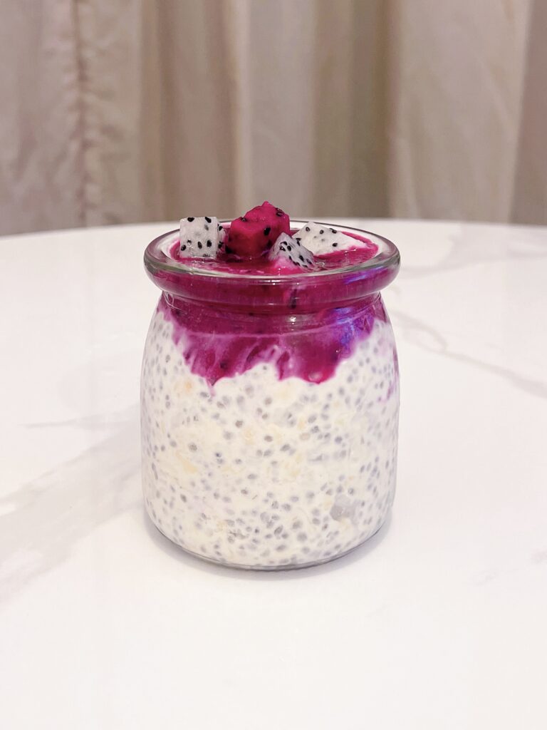 Fire Dragon Fruit Overnight Oats (Quick and Easy!)